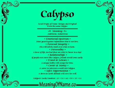 calypso meaning.